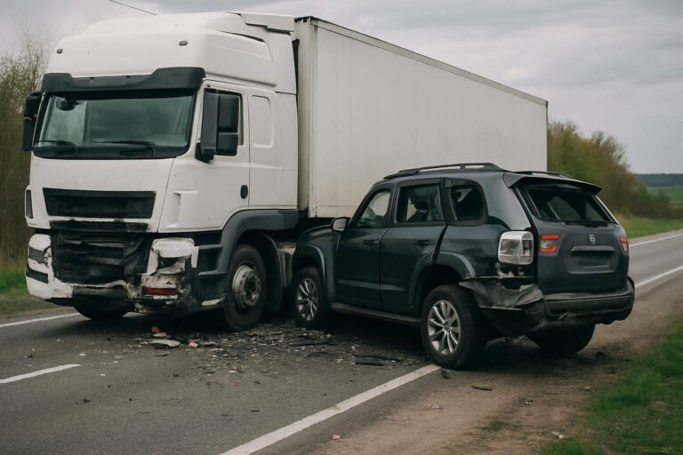 ДТП під Полтавою: вантажівка знесла позашляховик на узбіччі — постраждали люди