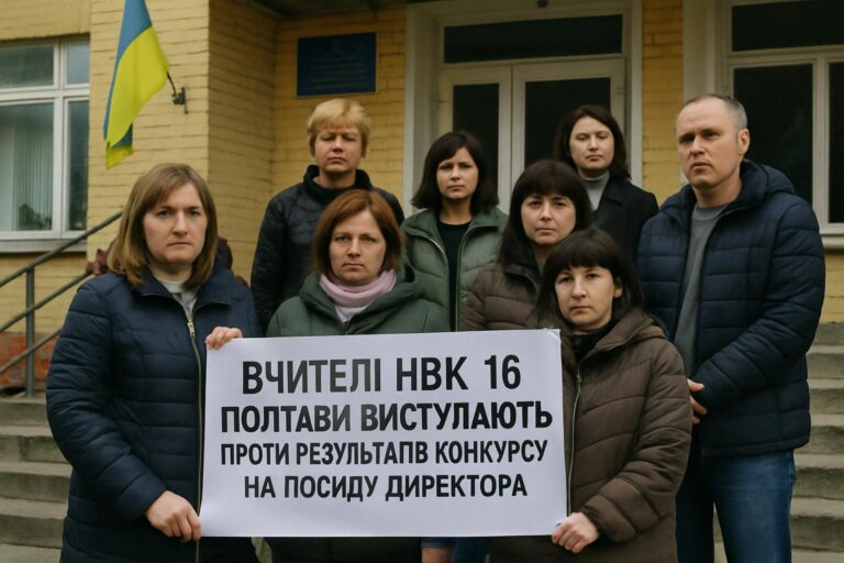Вчителі НВК №16 Полтави висловили протест проти результатів конкурсу на посаду директора