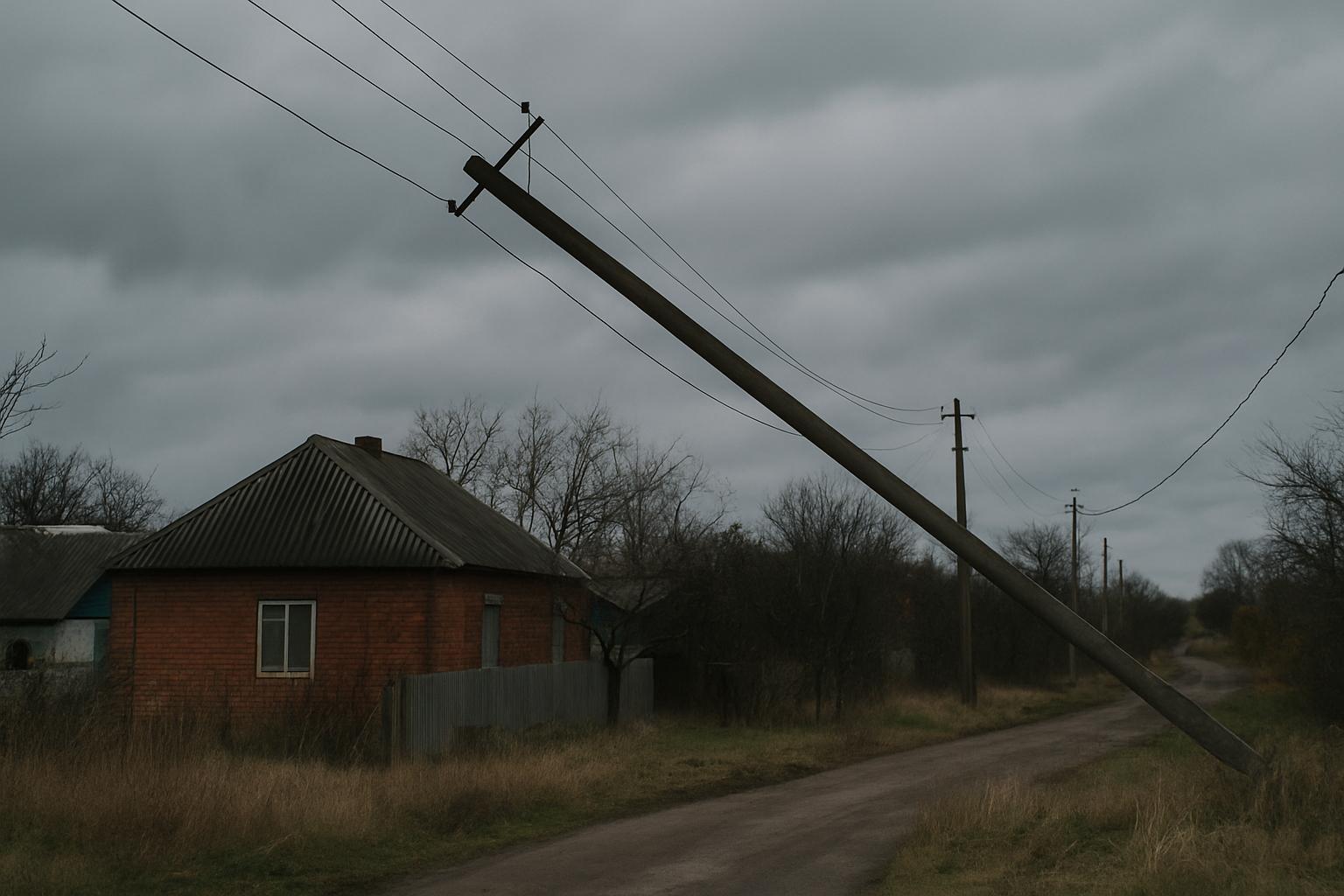 П'ять населених пунктів Полтавського району залишились без світла через сильний вітер