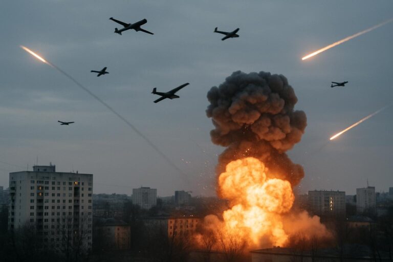 Масована атака на Україну: ворог знову вдарив дронами, балістичними та крилатими ракетами