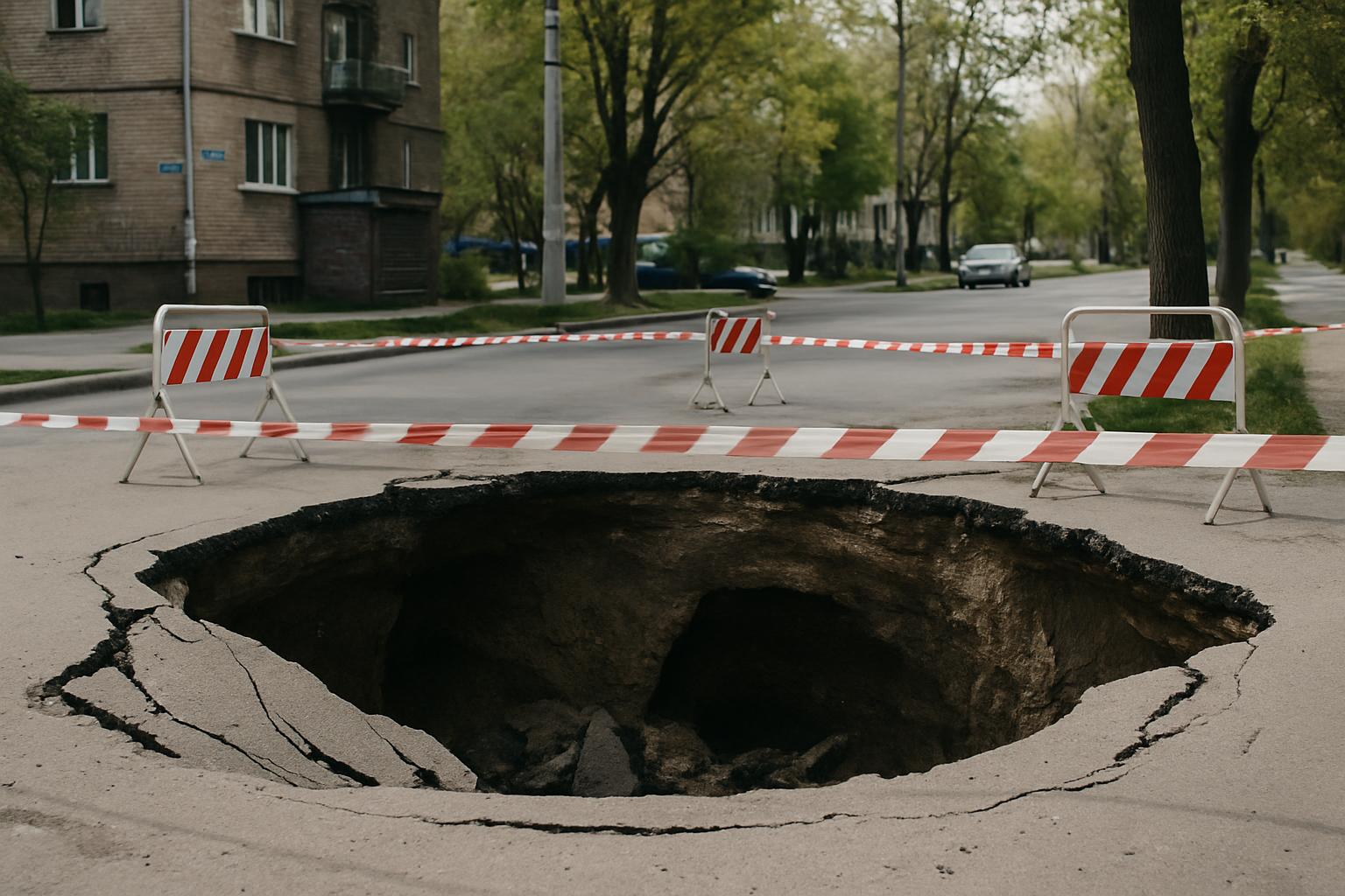 У Полтаві на Шолом Алейхема утворилося провалля