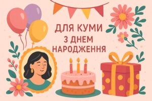 листівка до для куми з днем народження