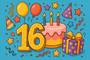Підліток святкує 16 років, отримує привітання до дня народження