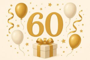 Вітальна листівка з привітанням на 60-річчя для ювіляра