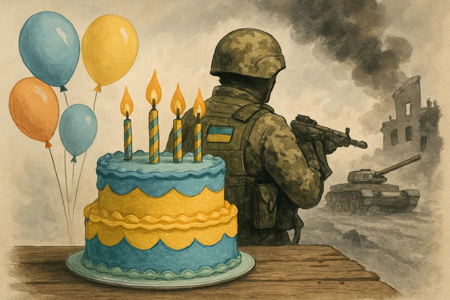 Вітальна листівка до дня народження під час війни