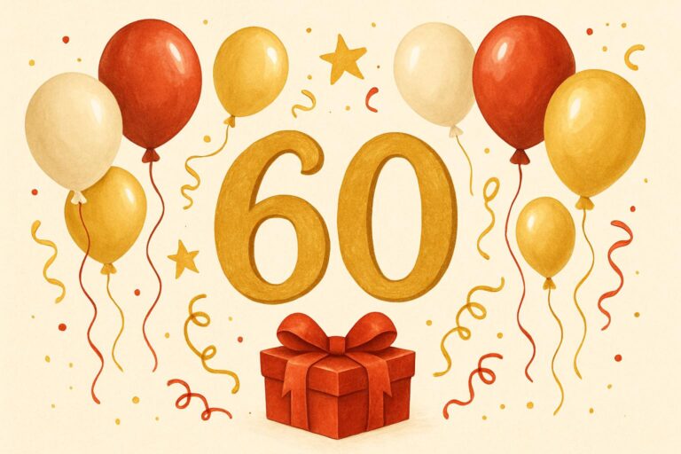 60 річчям вітальна листівка з ювілеєм 60 років — найкращі ідеї для теплих та щирих привітань