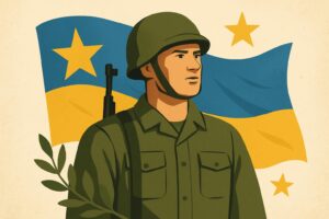 Хлопець отримує привітання з Днем захисника Вітчизни