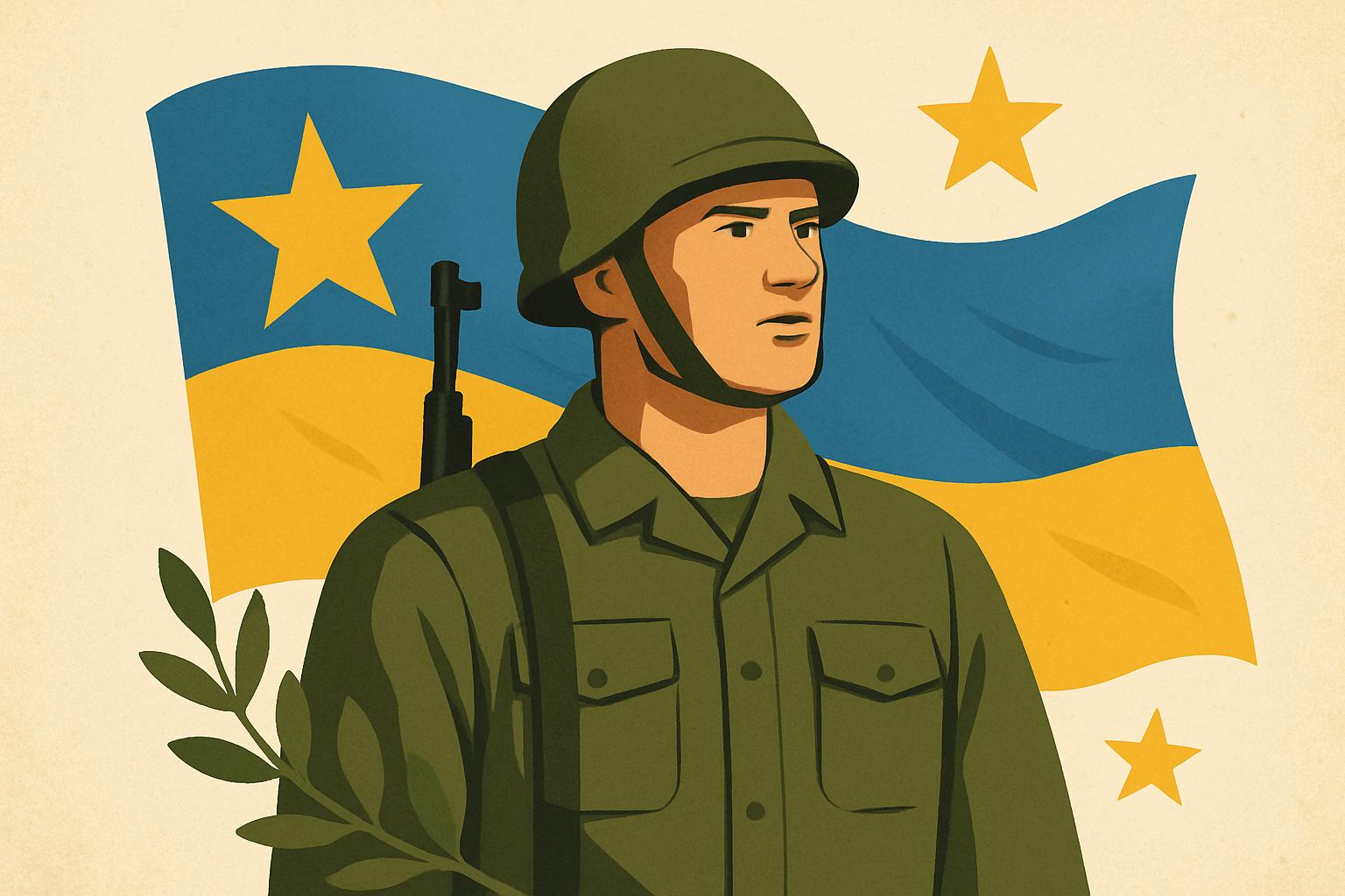 Хлопець отримує привітання з Днем захисника Вітчизни