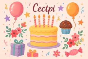 Сестра отримує привітання з днем народження та дарунки