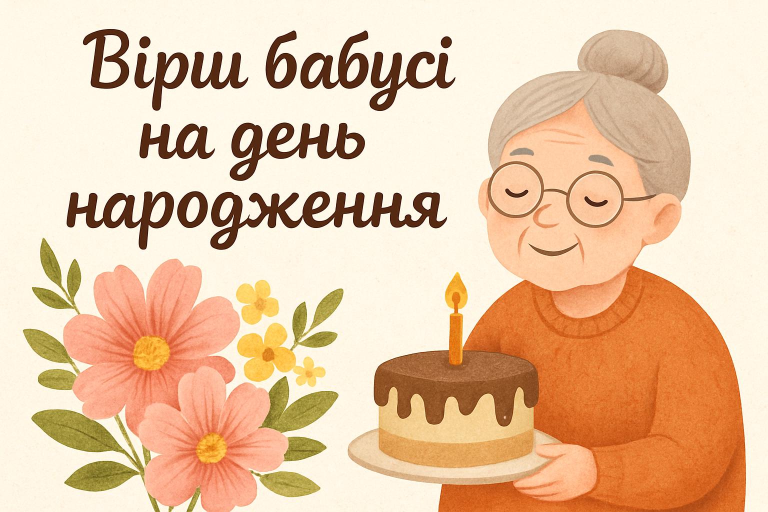 Вірш бабусі на день народження — зворушливе привітання