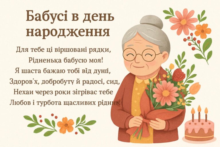 Вірш для бабусі на день народження: щирі слова і тепло