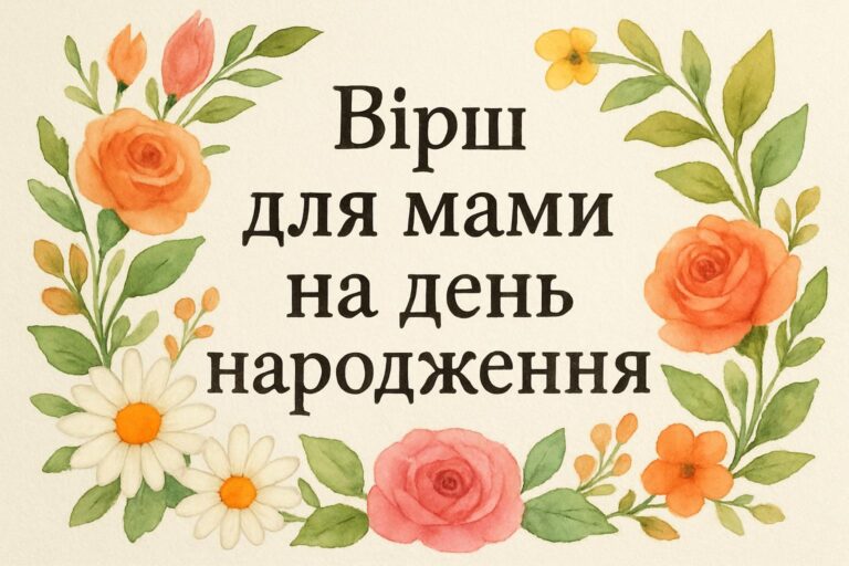 Вірш для мами на день народження: ніжна добірка українською