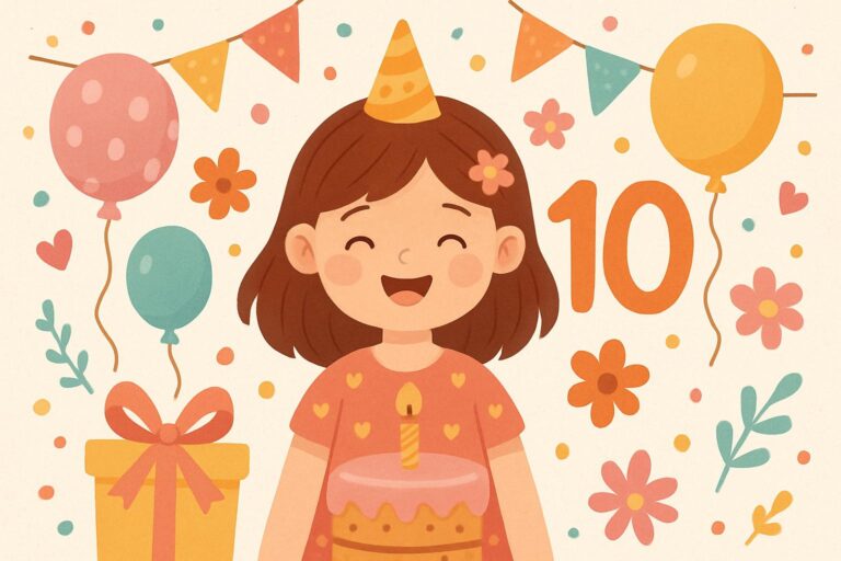 Вітання дівчинці 10 років: найкращі фрази та приклади
