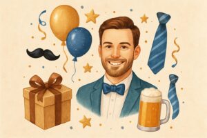 Креативна листівка з вітанням для мужчини — приклад оформлення
