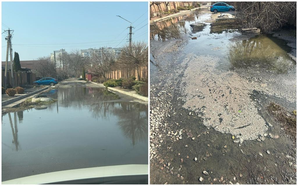 Замість вулиці ріка з нечистот: через аварію на колекторі у Полтаві підтопило кілька вулиць ВІДЕО