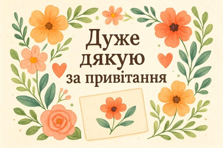 Дуже дякую за привітання: гарні відповіді та корисні ідеї