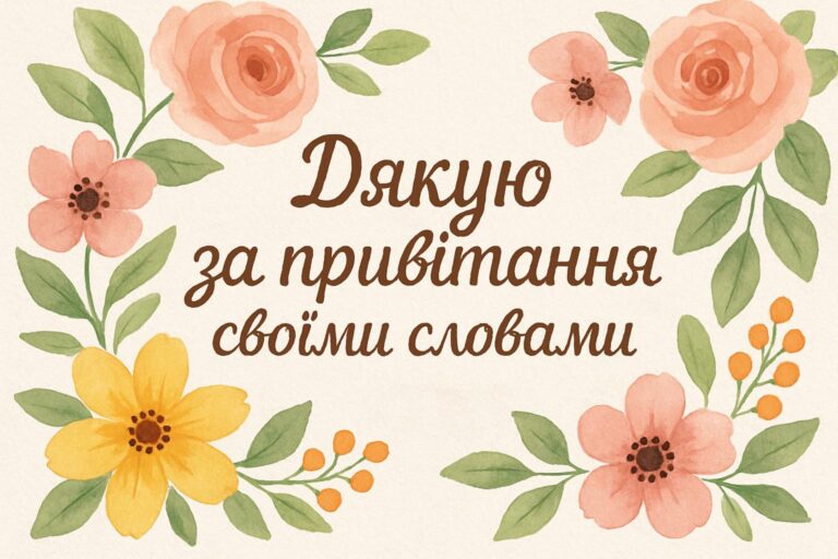 Дякую за привітання своїми словами: приклади та поради